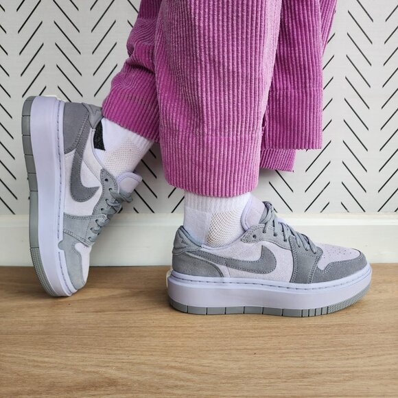 ❤️Jordan 1 Elevate Stealth Platform Women Shoes 9.5 lavender Sneakers DH7004-005 - Picture 1 of 15
